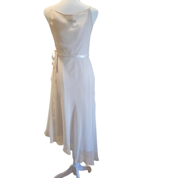 Laundry Ivory 0 Silk Chiffon Midi Dress – Romantic Core Bridalcore Elegance - Picture 4 of 16